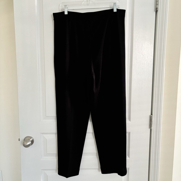 Misook Pants Straight Leg Pull On Ankle Black - Picture 3 of 8